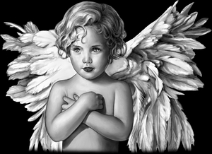 Ангелочек - картинки для гравировки