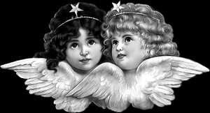 Ангелочки - картинки для гравировки